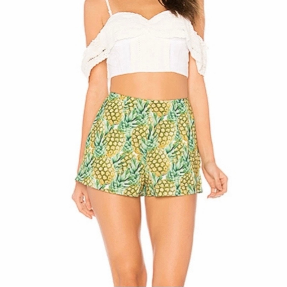 🍍 Show Me Your Mumu Sawyer Mini Shorts Pineapple Paradise XS Tropical Hawaii